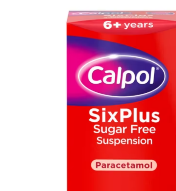 Calpol SixPlus Sugar Free Suspension Strawberry Flavour 6+ Years 200ml
